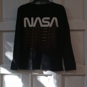 NASA Boy's Long Sleeve Blck Shirt